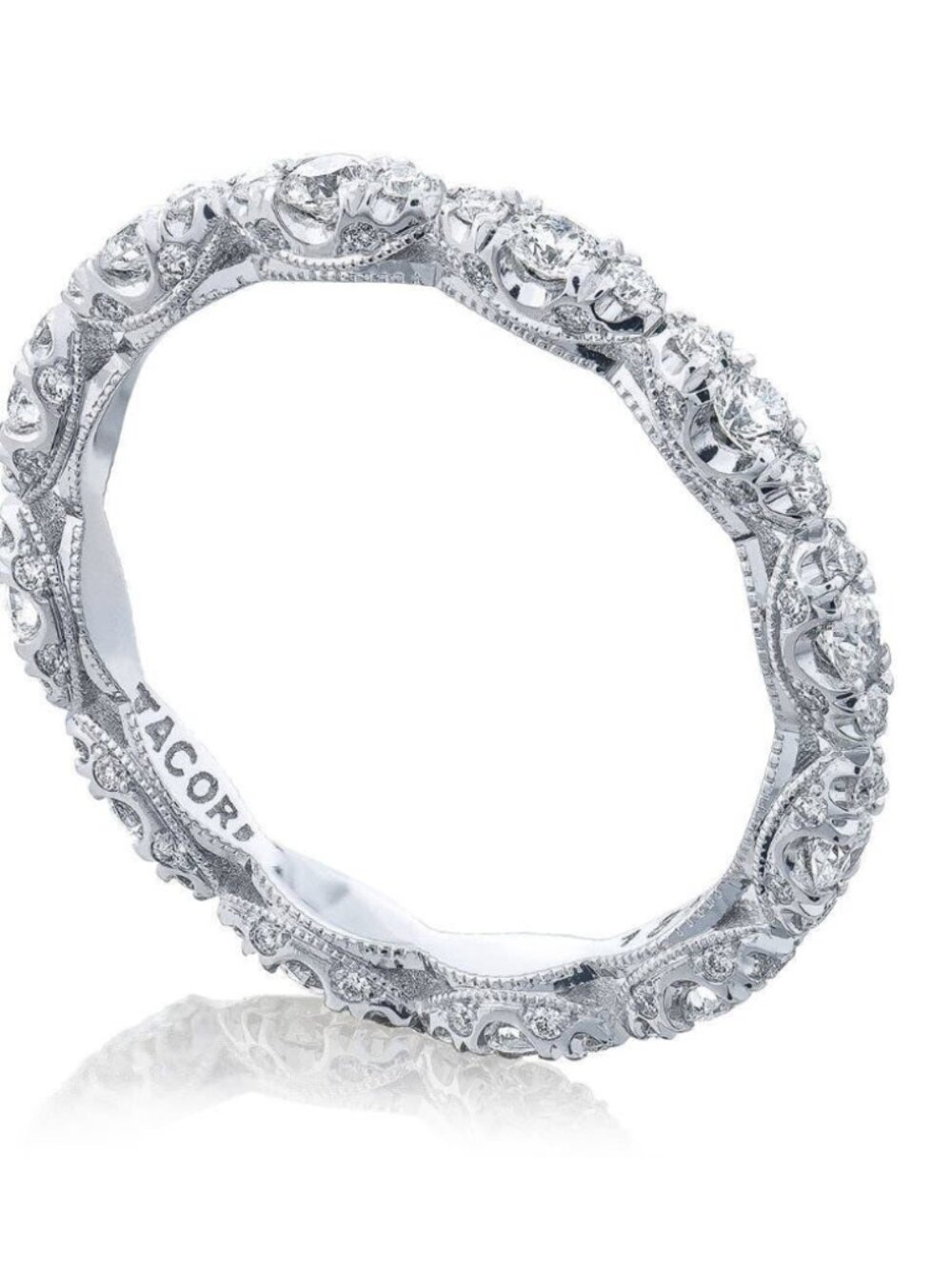 Authentic Tacori Diamond and Platinum Eternity Band